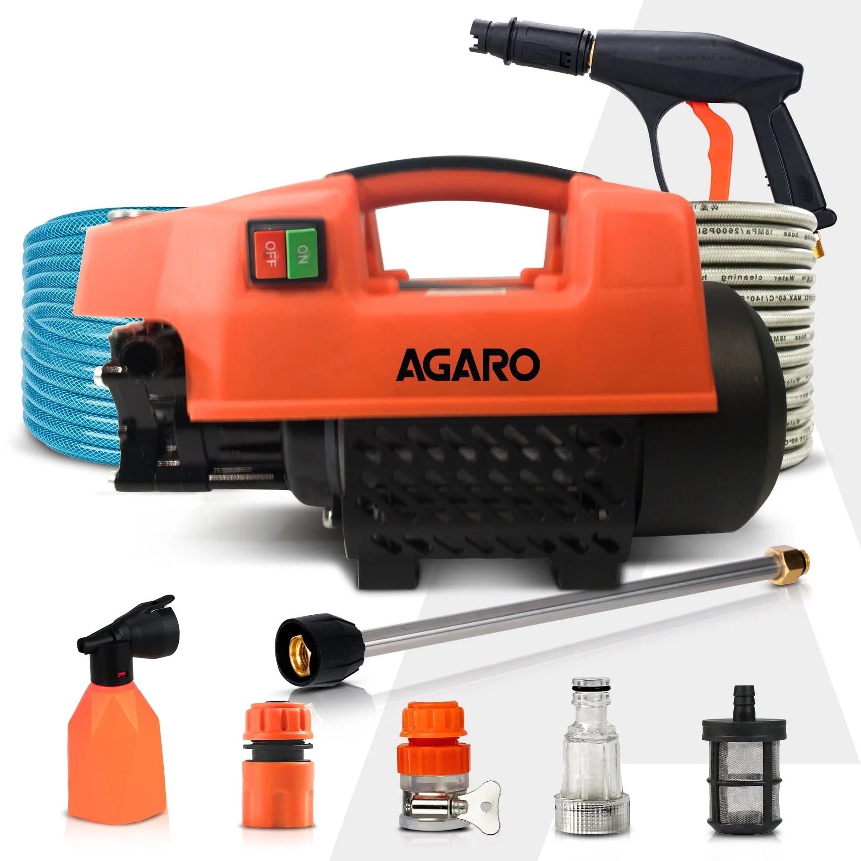 AGARO Supreme High Pressure Washer, 1800 Watts, 120 Bars