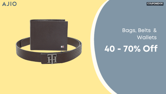 AJIO Men Bags, Belts & Wallets Upto 70% Off + Bank Offers