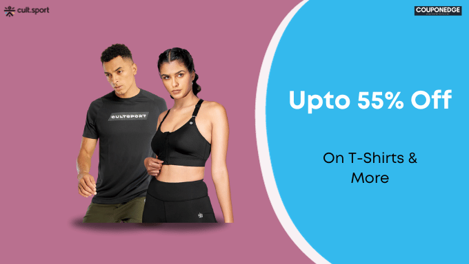 Upto 55% Off on Cult Sport T-Shirts & More + CE Cashback