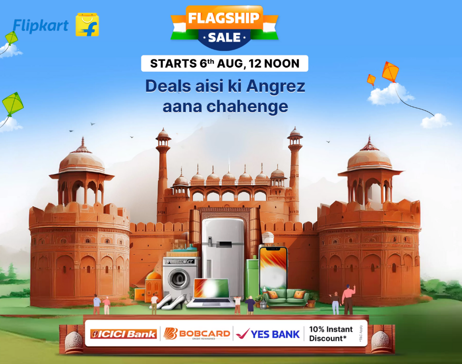 Flipkart Flagship Sale Up To 80% Off on Various Products + CE Cashback
