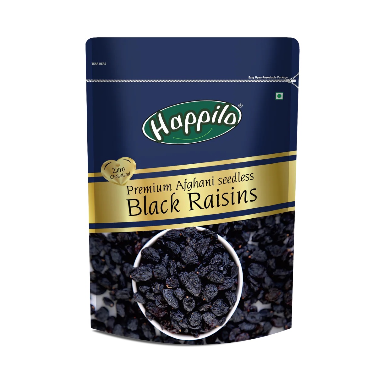 Happilo Premium Seedless Afghani Black Raisins 250g
