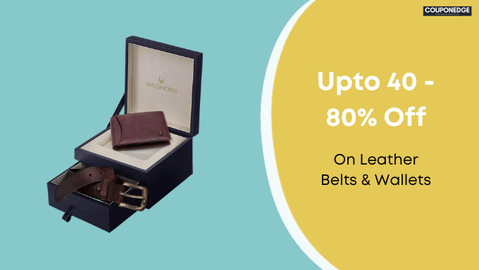 Upto 40 - 80% Off on Leather Belts & Wallets