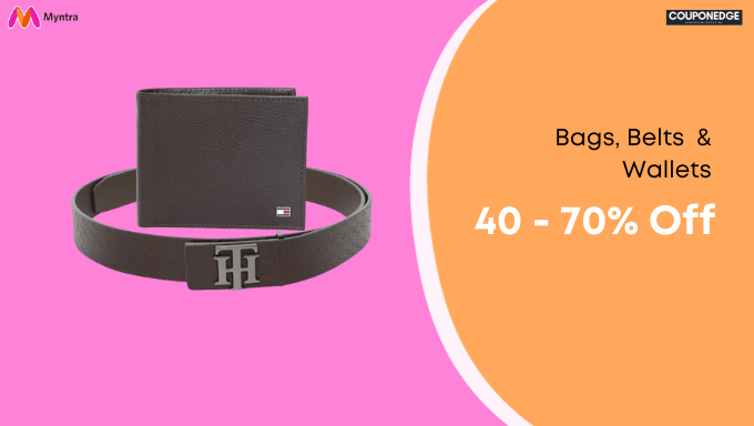 Bags, Belts & Wallets 40 - 70% Off Deal + Bank Offers + Cashback