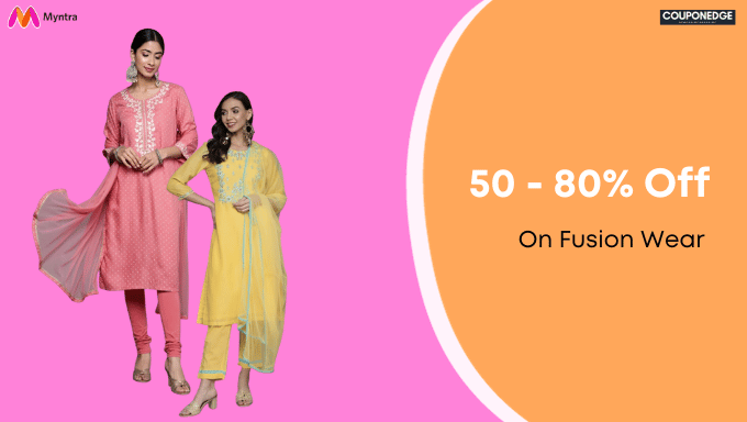 Myntra Fusion Wear 50 - 80% Off + Bank Offers + CE Cashback