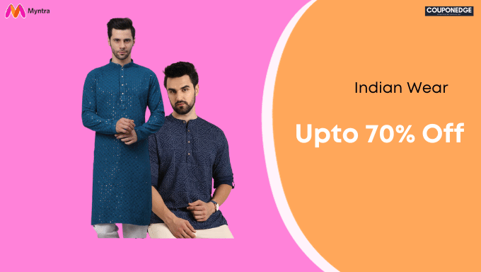 Myntra Mens Indian Wear Up to 70% Off + Bank Offers + CE Cashback