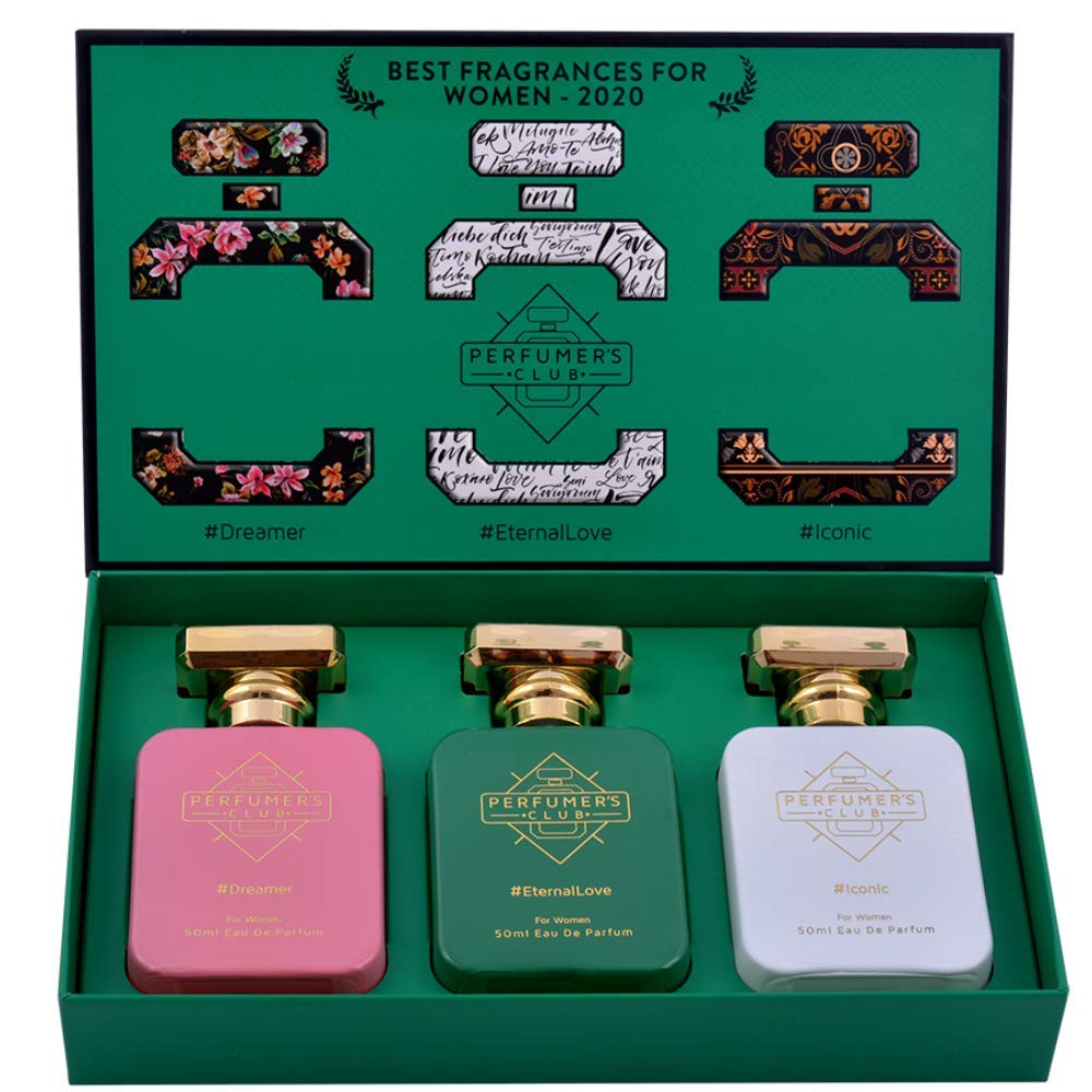 PERFUMERS CLUB "Best Fragrance For Women" Set Of 3, 50Ml Each (Dreamer + Eternallove + Iconic)