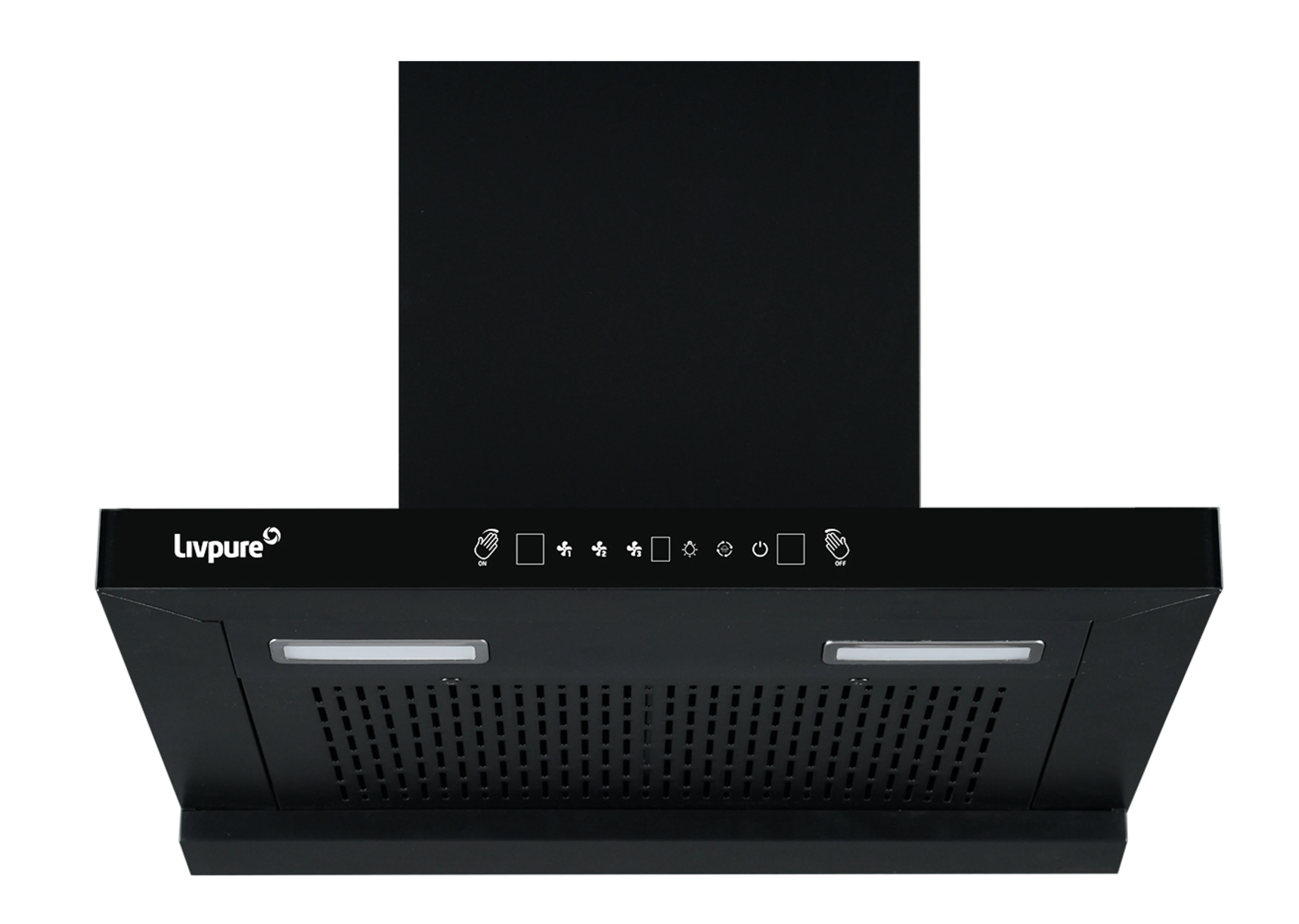 Livpure Evora-60 Auto Clean T-Shape 60 cm | Heat Autoclean| Gesture Control|Filterless| Powerful Suction | Low Noise Wall Mounted Black 1350 CMH Chimney